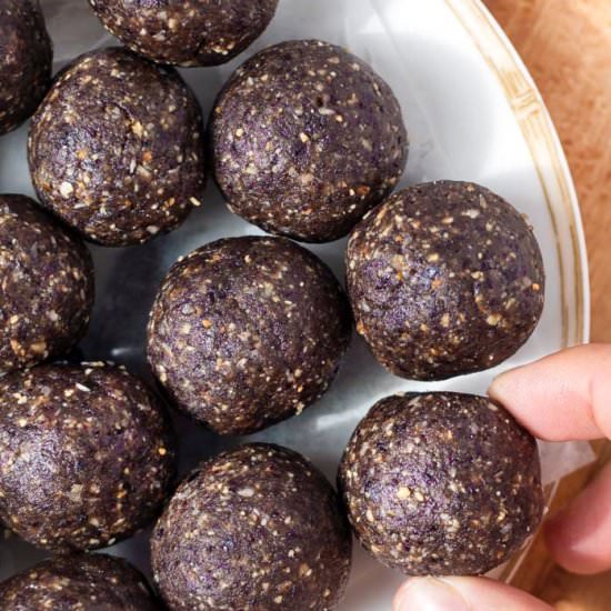 Healthy PB&J Energy Bites - Recipe photo by simplyquinoa