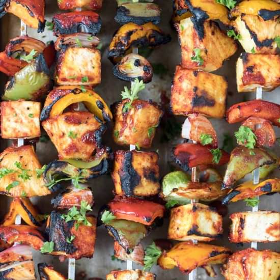 Barbecue Grilled Tofu Kebabs - Recipe photo by simplyquinoa