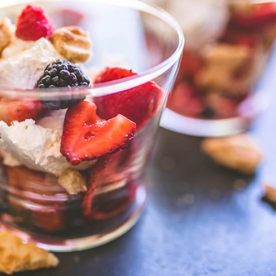 Summer Berry Shortbread Parfait - Recipe photo by insolenceandwine