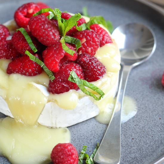 Baked Camembert with Rosé Berries - Recipe photo by Midwest Foodie