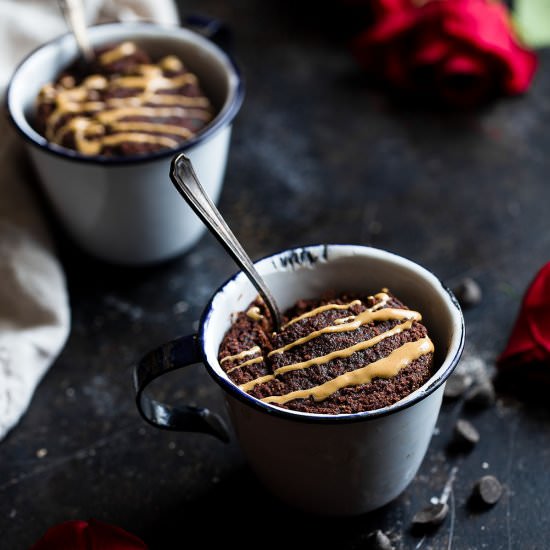 Coconut Flour Chocolate Paleo Mug Cake - Recipe photo by FoodFanatical