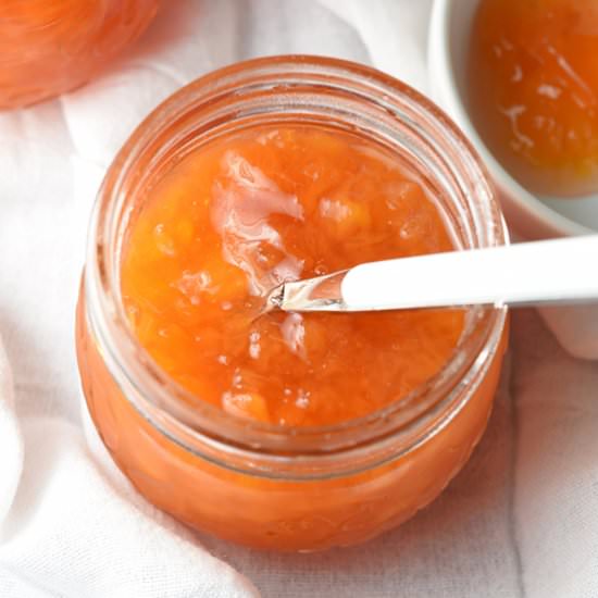 Peach Freezer Jam - Recipe photo by bellyfull