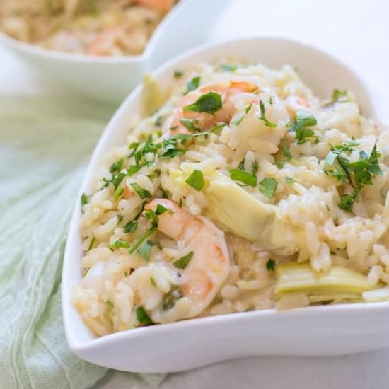 Lemon Risotto with Shrimp - Recipe photo by Cook With Me Darling