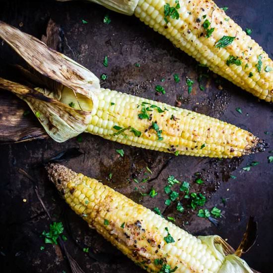 Grilled Corn with Miso Butter - Recipe photo by Went Here 8 This