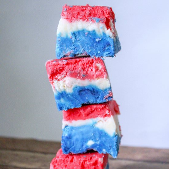 4th of July Fudge - Recipe photo by CrayonsAndCravings