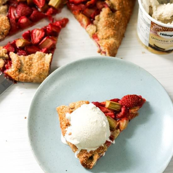 Strawberry Rhubarb Galette with Buc - Recipe photo by sugarlovespices