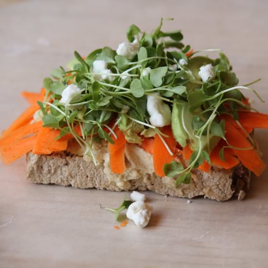 Open-Faced Veggie Sandwich - Recipe photo by allie15