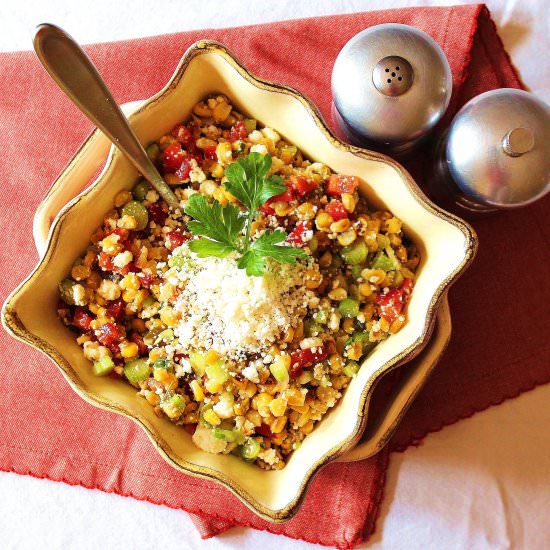 Roasted Mexican Corn Salad - Recipe photo by TwoBitTart