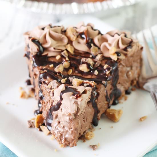 Whipped Chocolate Candy Crunch Pie - Recipe photo by Baked_Broiled_Basted