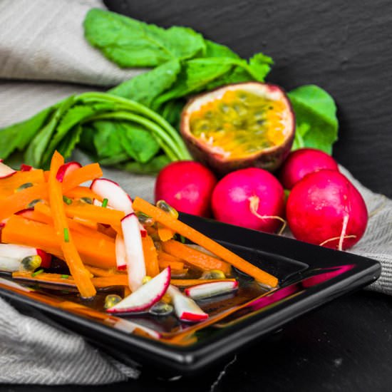 Exotic carrot and radish salad - Recipe photo by InJohnnysKitchen