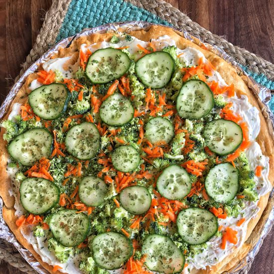 Veggie Pizza Appetizer - Recipe photo by The Tipsy Housewife