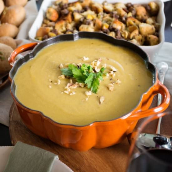 Vegan cauliflower-onion soup - Recipe photo by thanksgiving