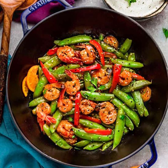 Orange Garlic Shrimp Stir-Fry - Recipe photo by LifemadeSweeter