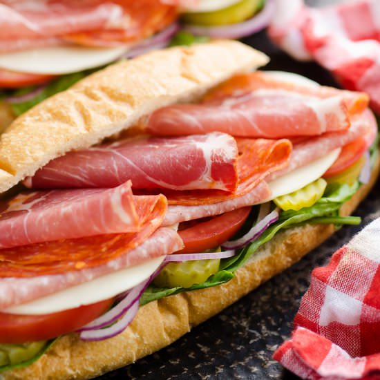 Italian Hero Sub Sandwich - Recipe photo by The Creative Bite