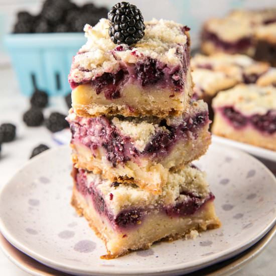 Blackberry Pie Bars - Recipe photo by bunsenburnerbakery