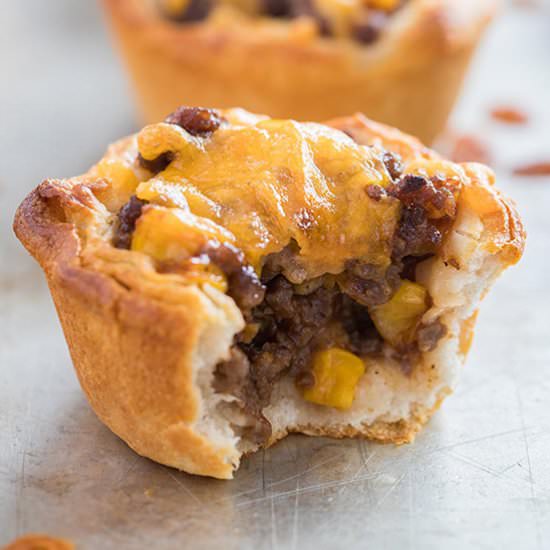 Beefy Barbecue Biscuit Cups - Recipe photo by MakeAheadMealMom