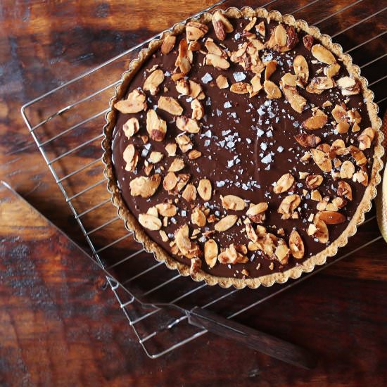 Salted Chocolate Dulce de Leche Tar - Recipe photo by TwoBitTart