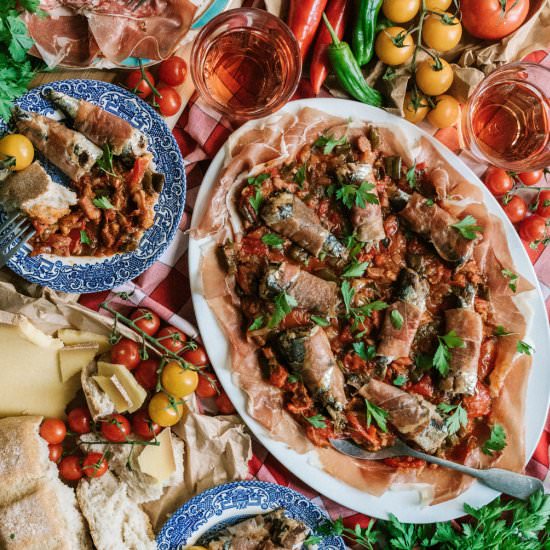 Basque Piperade With Sardines - Recipe photo by The Cutlery Chronicles