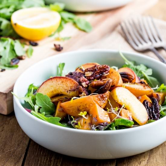 Warm Peach and Sweet Potato Salad - Recipe photo by TheCookandHim