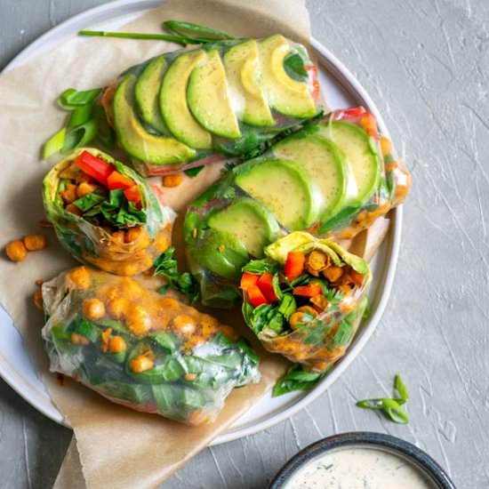 Buffalo Chickpea Salad Wraps - Recipe photo by thecuriouschickpea