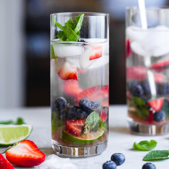 Red White and Blue Mojito - Recipe photo by foodfaithfitness