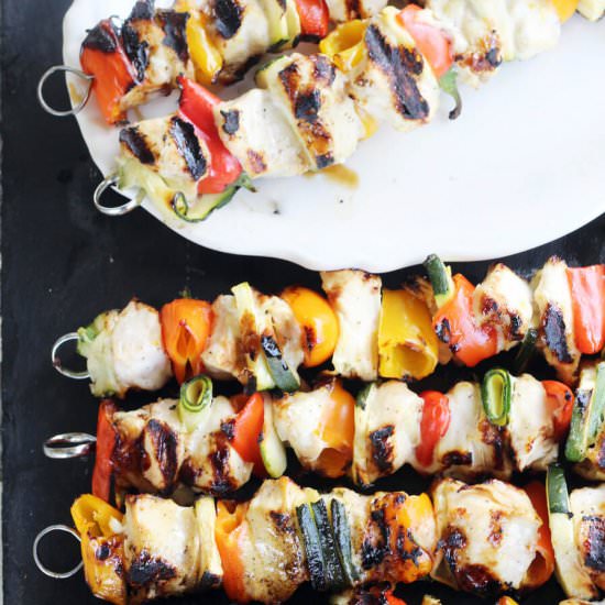 Grilled Marinated Chicken Skewers - Recipe photo by Buy This Cook That