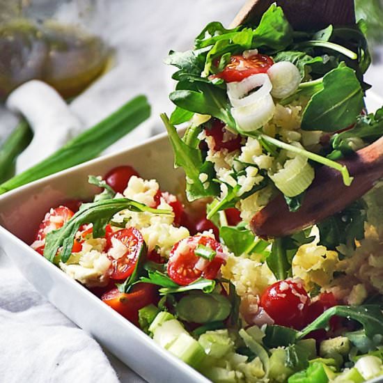 Greek Cauliflower Rice Salad - Recipe photo by SundaySupper