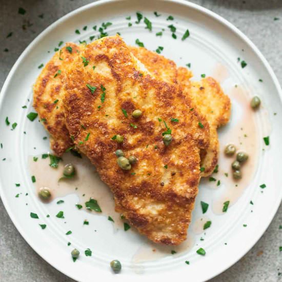 Crispy Chicken Piccata - Recipe photo by cookingforkeeps