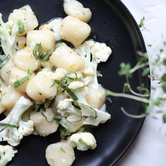 Cauliflower Gnocchi with Orange - Recipe photo by thygoodness