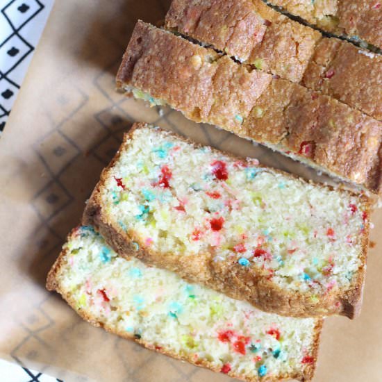 Confetti Pound Cake - Recipe photo by DoughEyedBlog