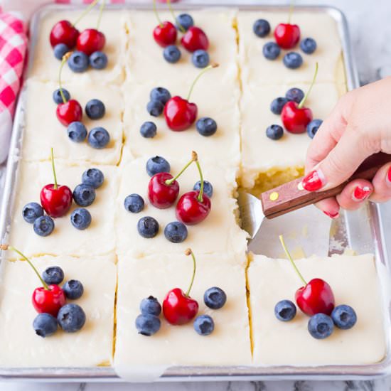 Red, White & Blue Texas Sheet Cake - Recipe photo by yourcupofcake