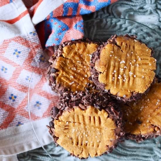 PB Chocolate Ice Cream Sammies - Recipe photo by Food to Feel Good