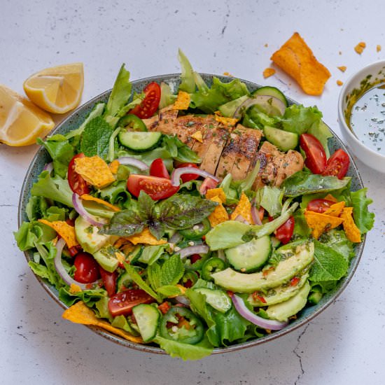 Chimichurri Chicken Avocado Salad - Recipe photo by Blondelish.com