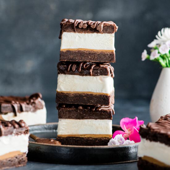 Brownie Ice Cream Sandwiches - Recipe photo by JoyFoodSunshine