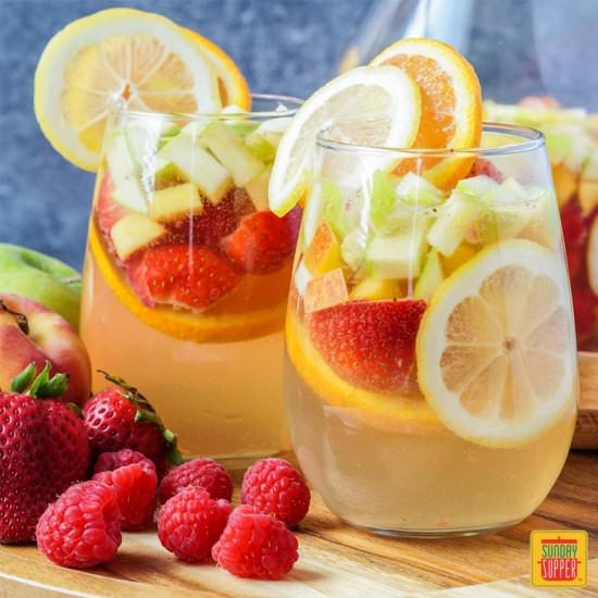 Moscato Sangria - Recipe photo by SundaySupper