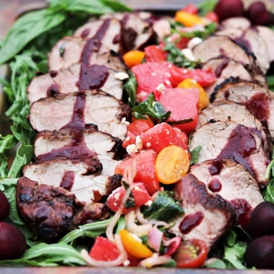 Cherry Balsamic Pork Tenderloin - Recipe photo by Give it Some Thyme