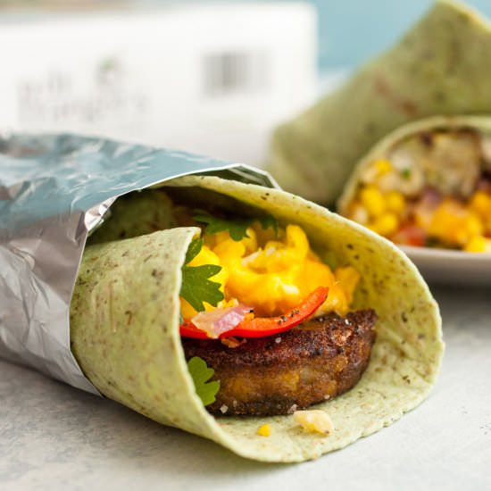 Brussels Sprouts Breakfast Burritos - Recipe photo by Macheesmo