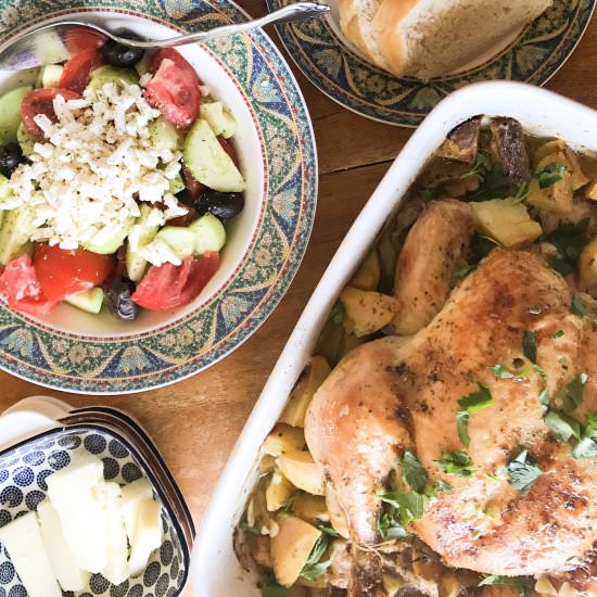 Greek Roast Chicken and Potatoes - Recipe photo by VayiasKitchen