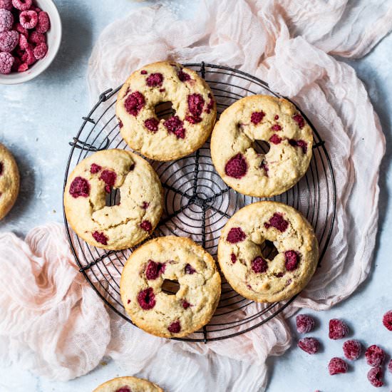 Gluten Free Raspberry Donuts - Recipe photo by sarahbellnutrition