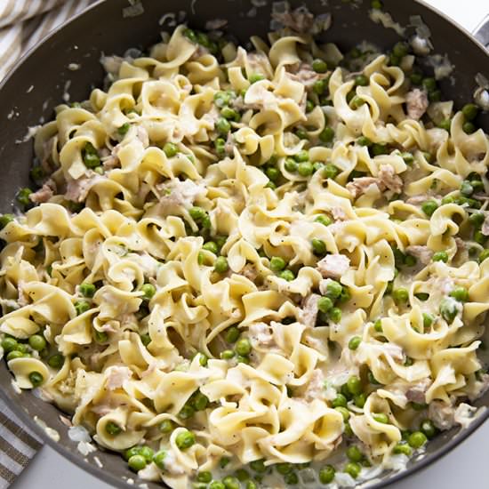 Creamy Parmesan Tuna Pasta - Recipe photo by TheSaltyMarshmallow