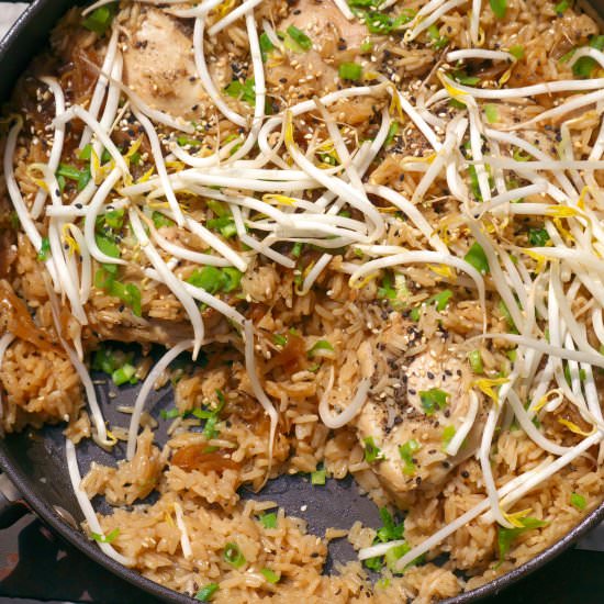 Filipino Adobo chicken and rice - Recipe photo by Shamshiri cAfe
