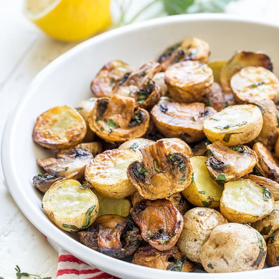 Grilled Potatoes and Mushrooms - Recipe photo by BusyCooks
