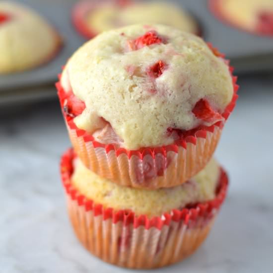 Strawberry Muffins - Recipe photo by atasteofmadness
