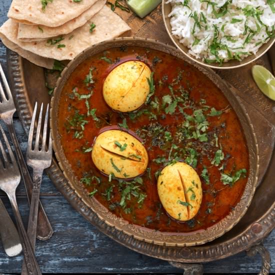 Easy Egg Curry - Recipe photo by cubesnjuliennes