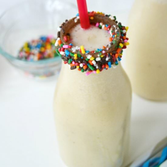 Banana Milkshake - Recipe photo by WillBakeforBooks