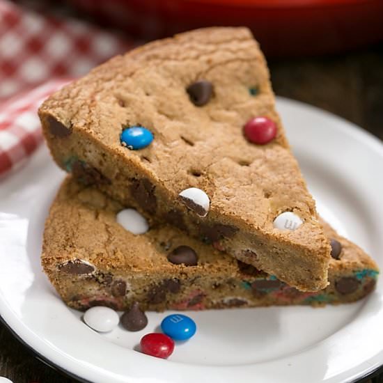 Patriotic Skillet Cookie - Recipe photo by thatskinnychickcanbake