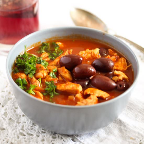Chicken Stew with Olives - Recipe photo by adinutza