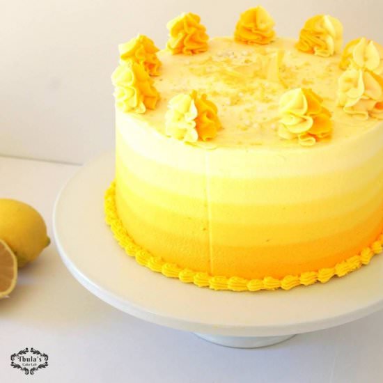 Zesty Lemon Cake Recipe - Recipe photo by Thulas Cake Lab