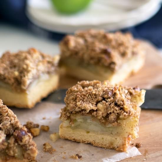 Apple Walnut Crumble Slice - Recipe photo by Belly Rumbles