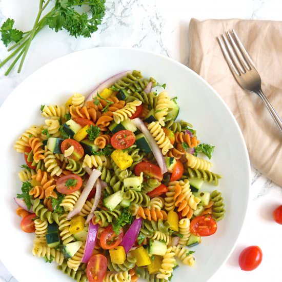Vegan Pasta Salad - Recipe photo by livingfreshdaily